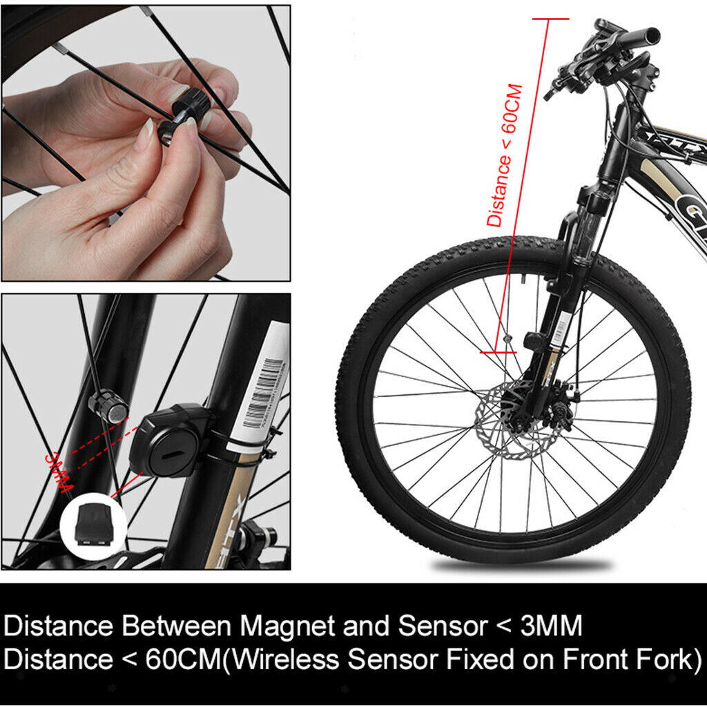 Wireless Bike Computer Odometer Auto Wake-up Multifunction Cycling Computers