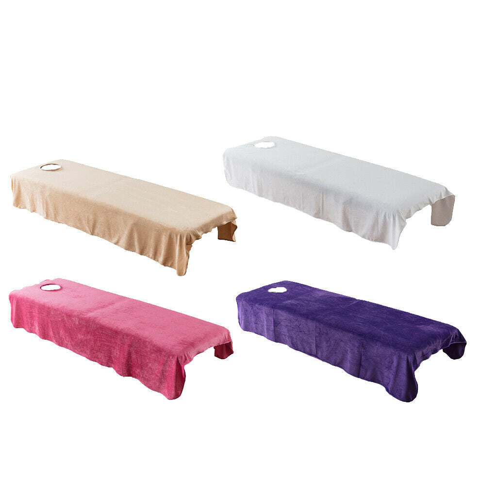 2pcs/set 80x190cm Velvet Massage Table Cover Cloth Beauty Spa Bed Flat Sheet
