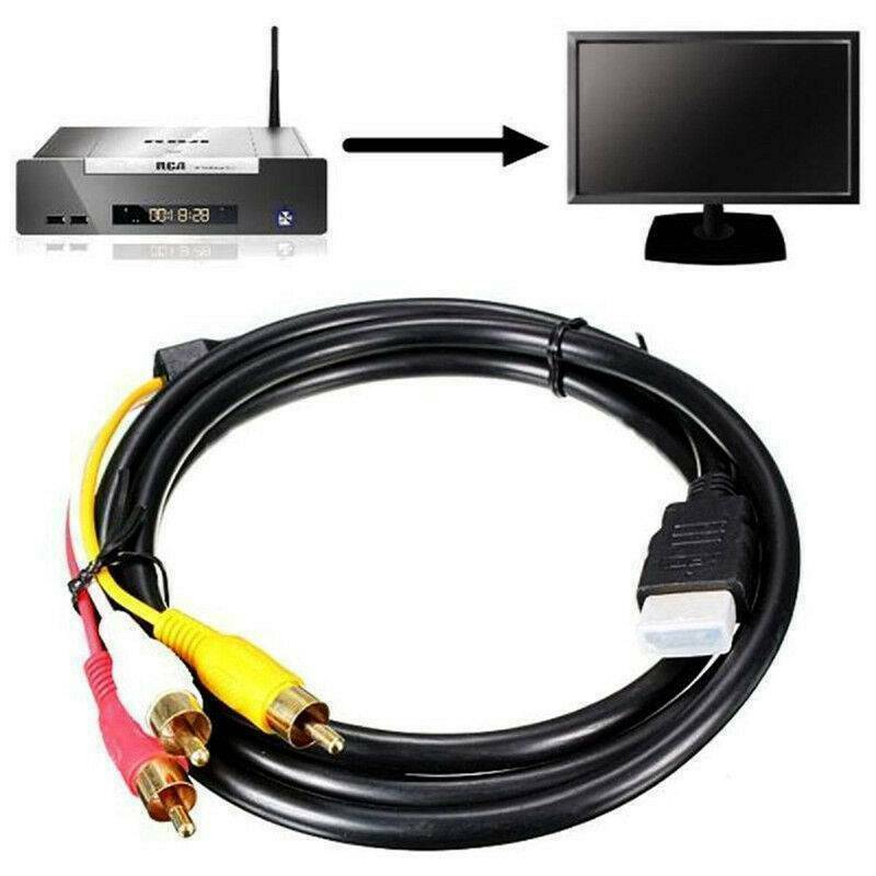 1080P HDMI Male to 3 RCA AV Cable Cord Adapter Converter Video Audio DVD 1.5M !!