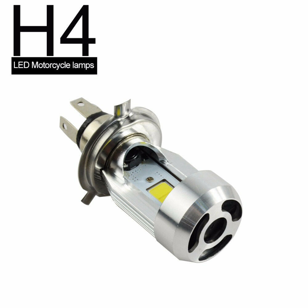 1x H4 COB 4000LM 20W*2 Motorcycle Bike Headlight Hi/Lo Beam Lamp LED Front Light