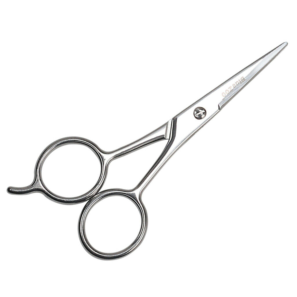Barber Salon Beard Scissors Kit Facial Hair Trimmer Trimming w/Comb Set Gray