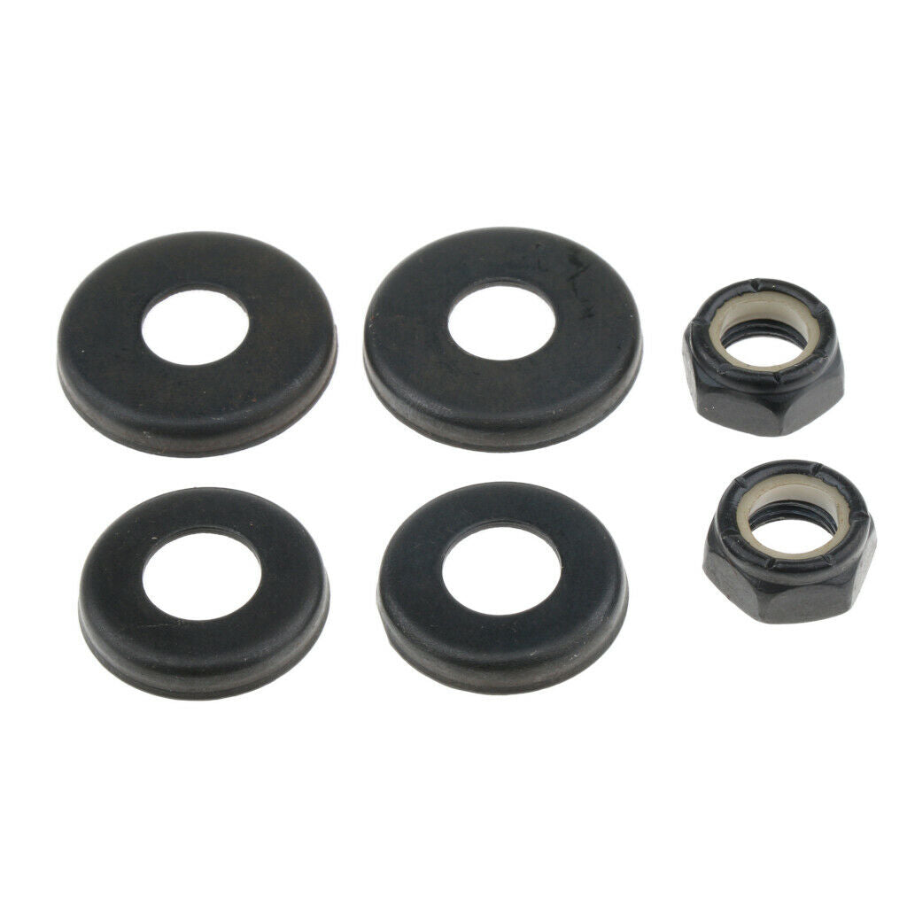 5X 4pcs Replacement Longboard / Skateboard Bushings Washers Cup with Nuts Black