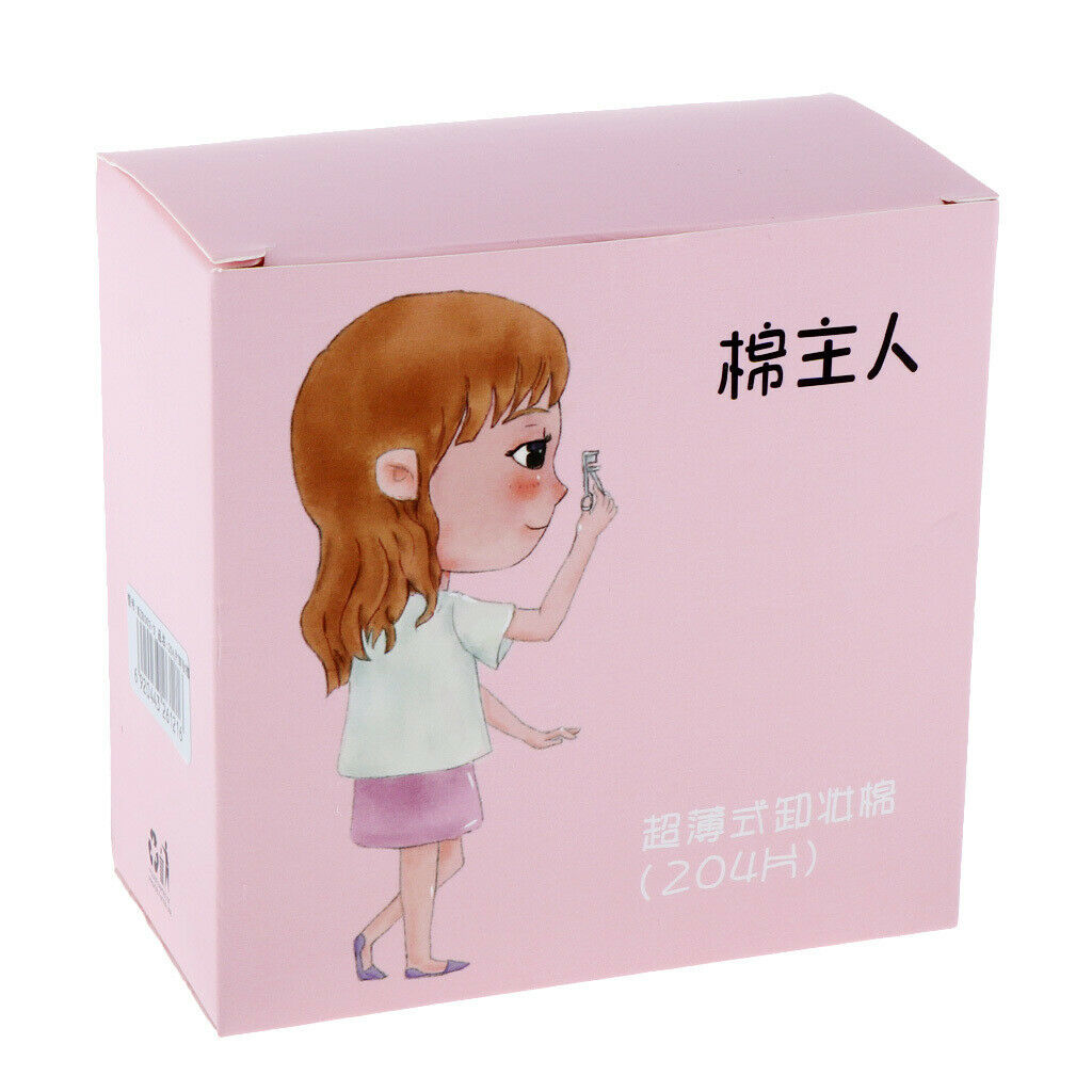 204pcs Makeup Facial Soft Cotton Pads for Face Make Up Nail Polish Removing Pink