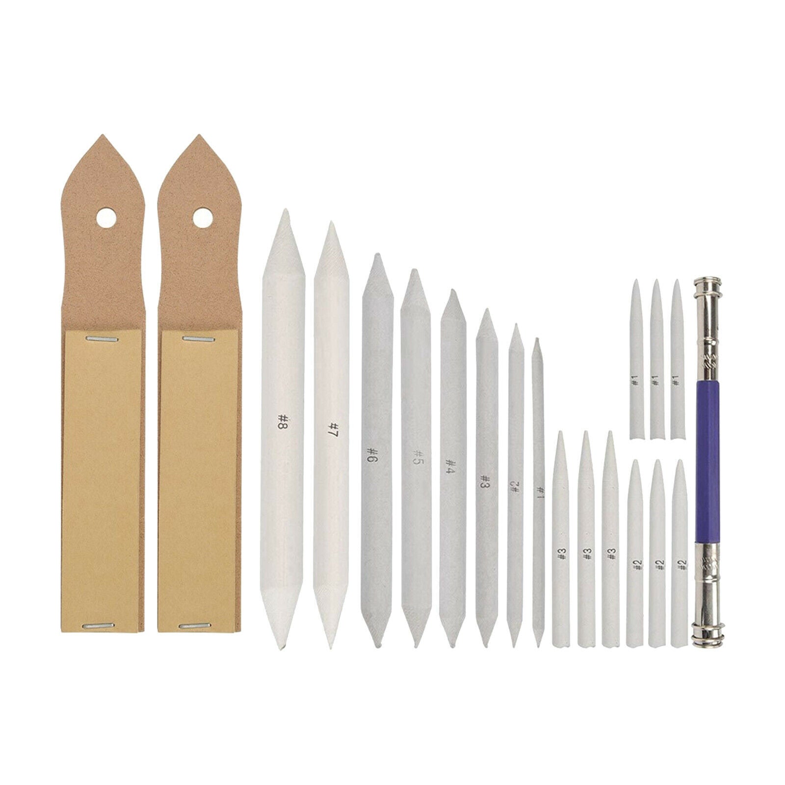 20pcs Blending Stumps Tortillon Set Sketch Art Paper for Artists DIY Drawing
