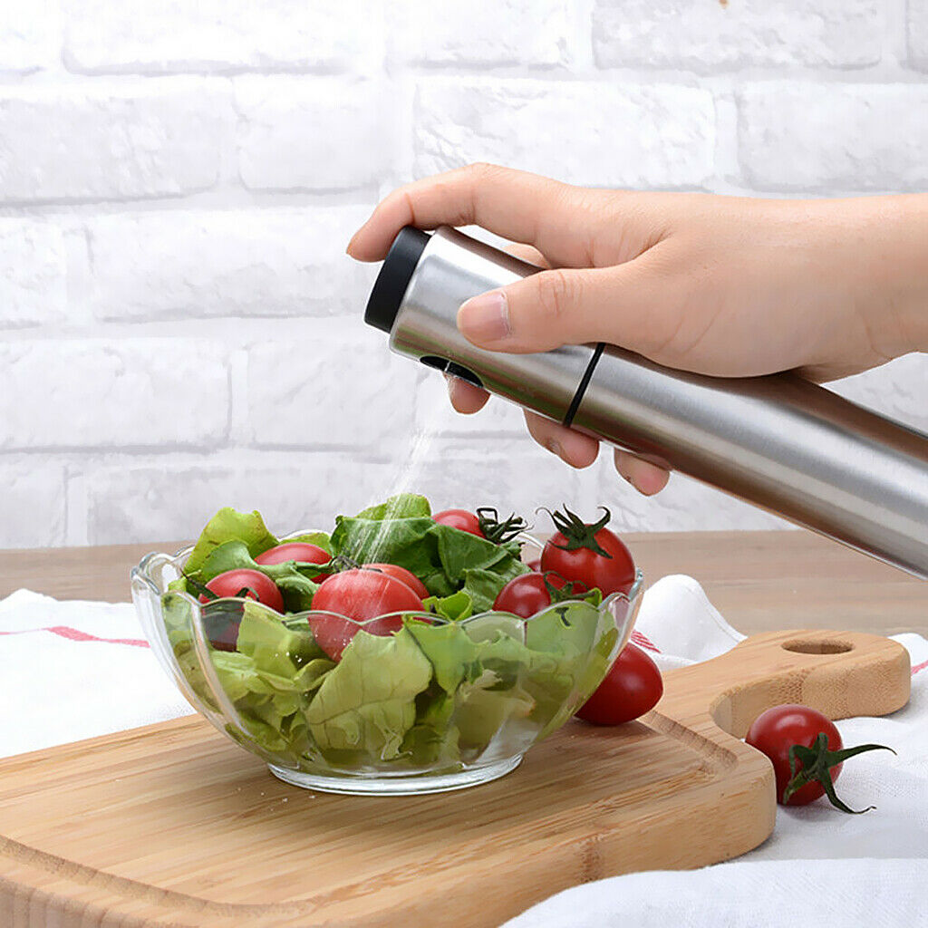 Stainless Steel Olive Oil Pump Spray Bottle Sprayer Vinegar Salad Dressing