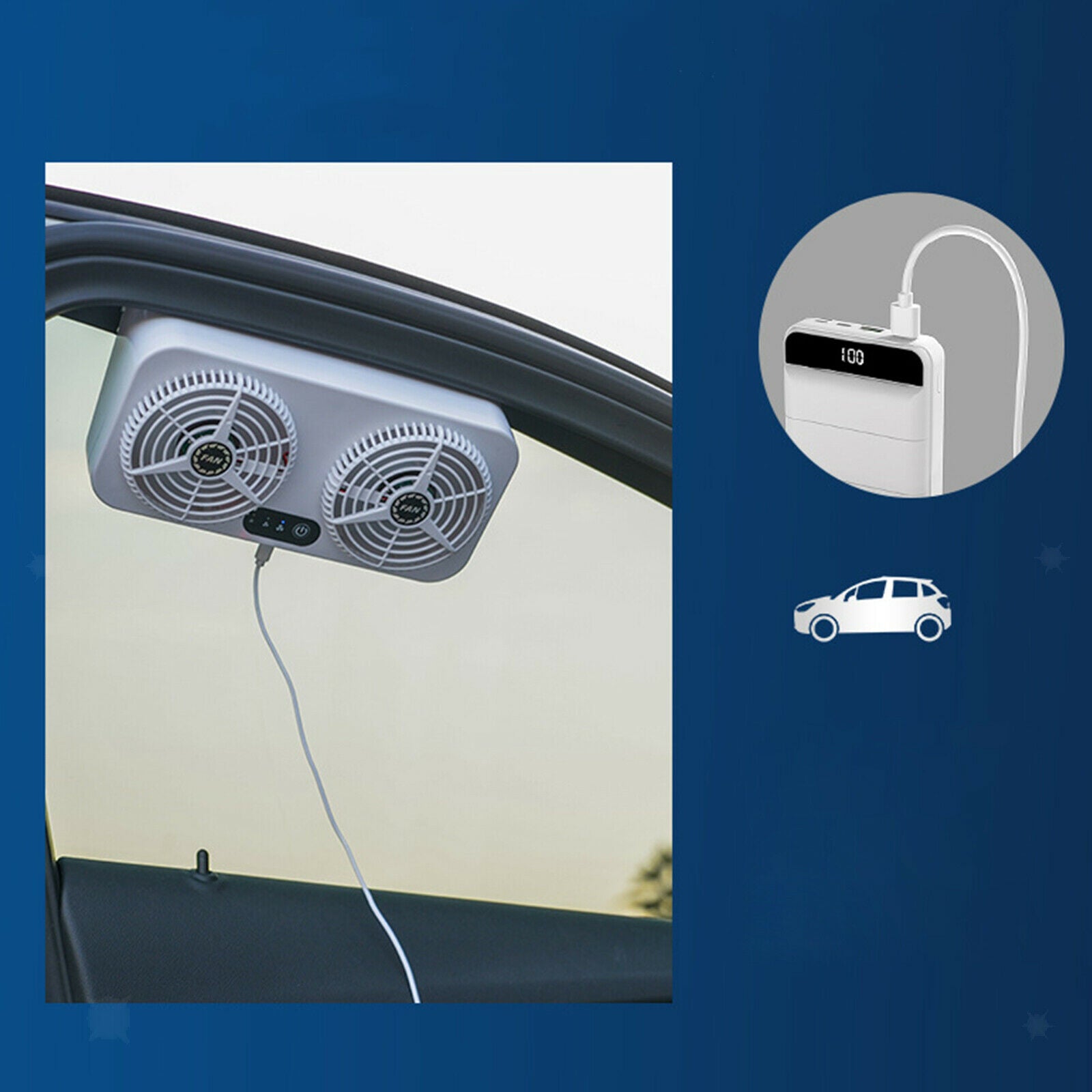 Car ventilation usb circulation exhaust fan radiator air circulation