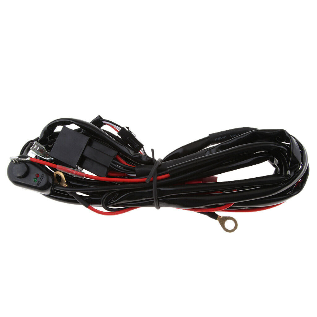 Remote Control Wiring Harness Kit Strobe Switch Relay Led Light Bar For ATV
