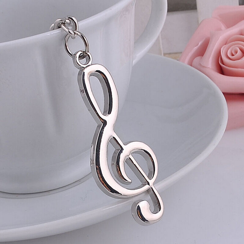 New Music Symbol Note G Treble Clef Pendant Keychain Key Chain Ring Fob G S Pb