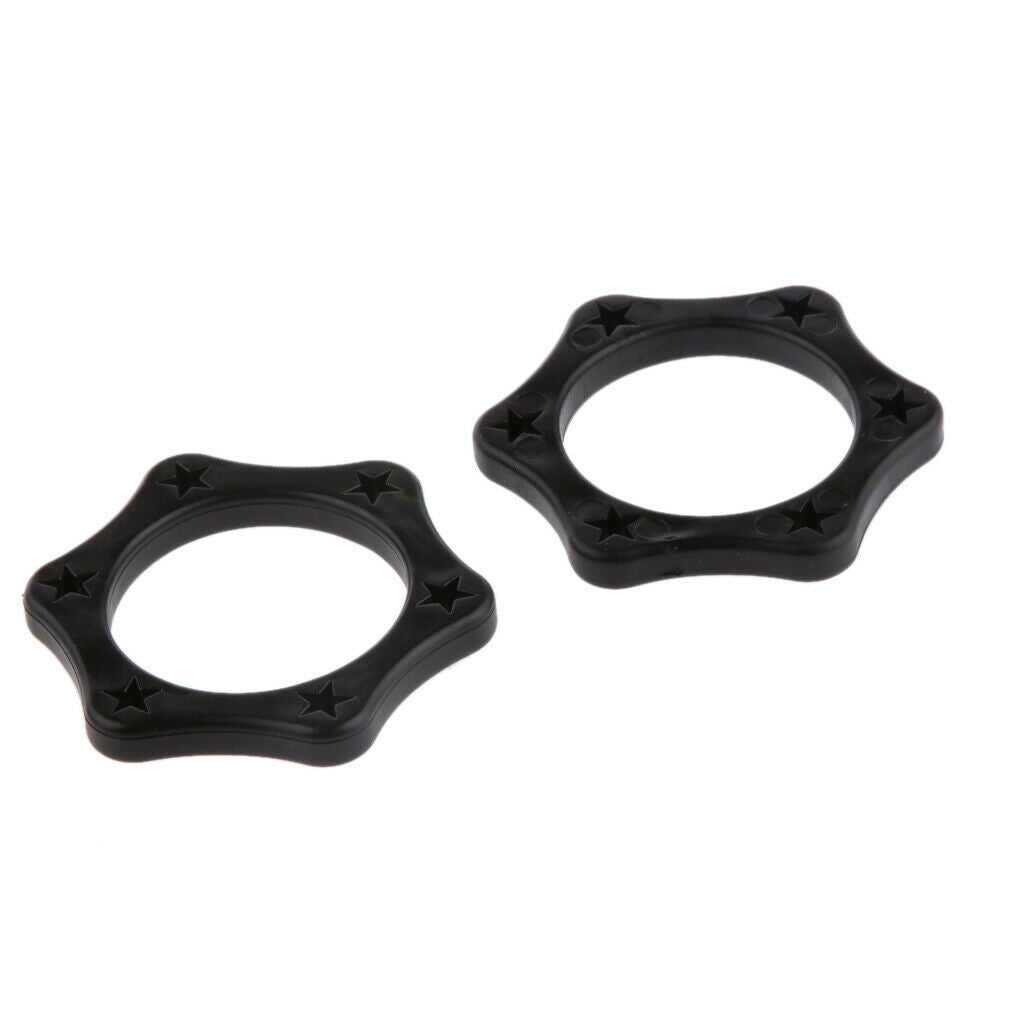 2x Hexagon Microphone Fall Shock Protector Anti Rolling Slip Ring Black