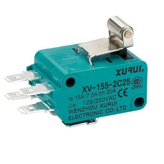 XV-155-2C25 NO NC Basic Micro Switch SPDT Short Roller Lever Type Bolt Terminal