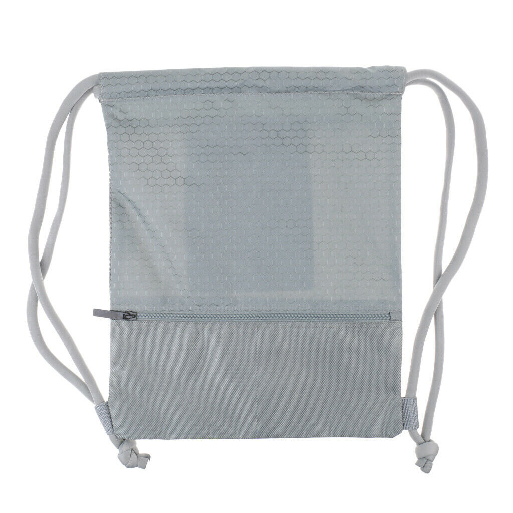 Drawstring Bag For Basketball Beach Snorkeling Swim Gym Gray