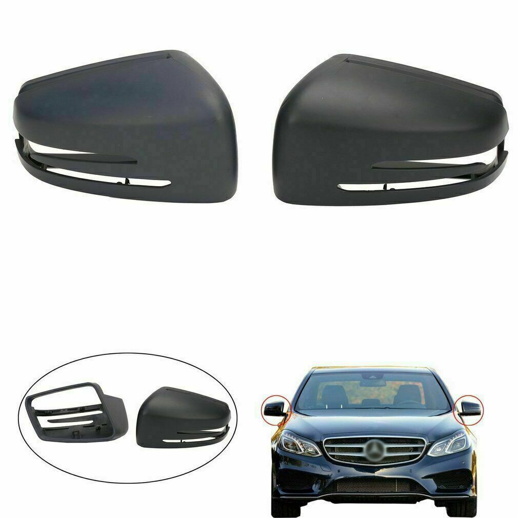 2Pcs Mirror Cover Cap Casing For Mercedes S/E/C-Class 2007-2013 2128100364