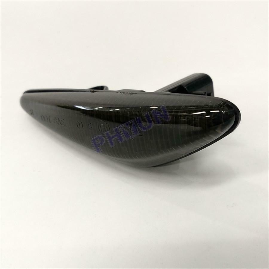 2pcs Sequential Amber LED Front Side Marker Light Smoked Lens For Mazda MX-5 RX8