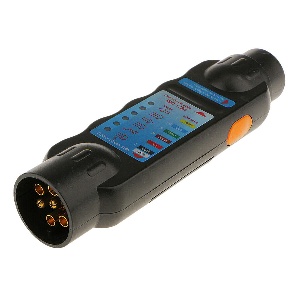 2 PCS 12V 7+13Pin Trailer Towing Tester W/Lights Wiring Circuit Plug /Socket
