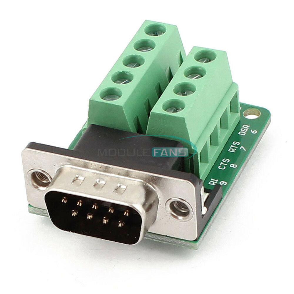 DB9 Male Adapter Signals Terminal Module RS232 Serial to Terminal DB9  Connector