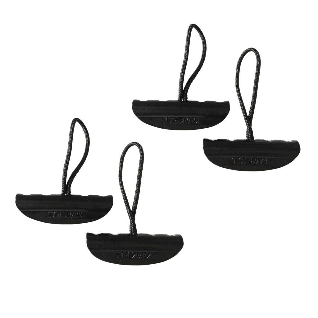 4 Pieces Nylon Universal Kayak Canoe Carry Handle Pull Handle Grip with Cord