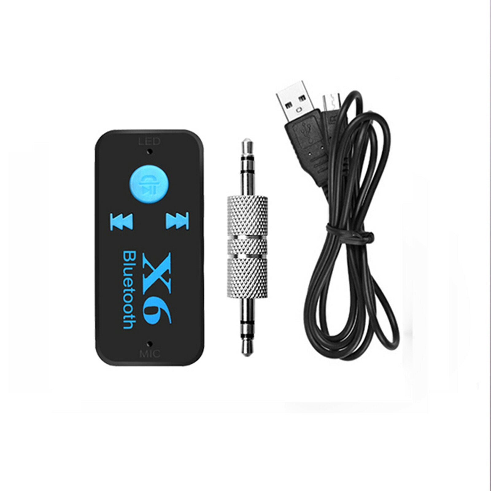 X6 Wireless Bluetooth Audio Receiver Stereo Music Car Adapter Support TF Card