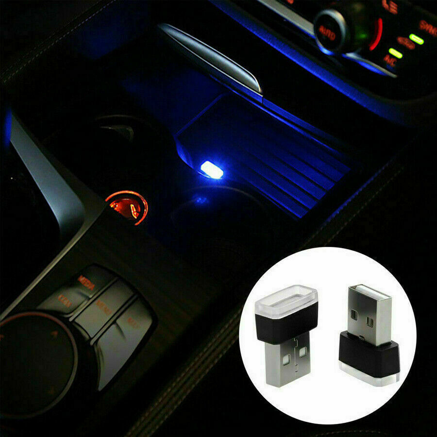 3x Mini USB LED Car Interior Light Neon Atmosphere Ambient Lamp Bulb Accessories