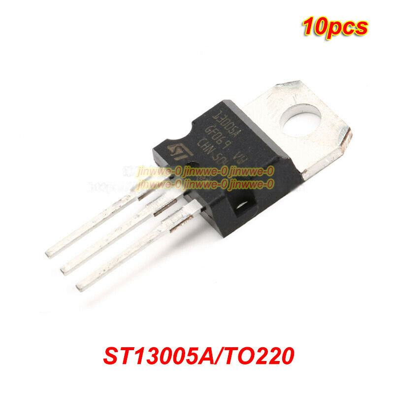 10pcs DIP ST13005A Bipolar Junction Transistor (BJT) NPN Hi-Volt Fast Sw Triode