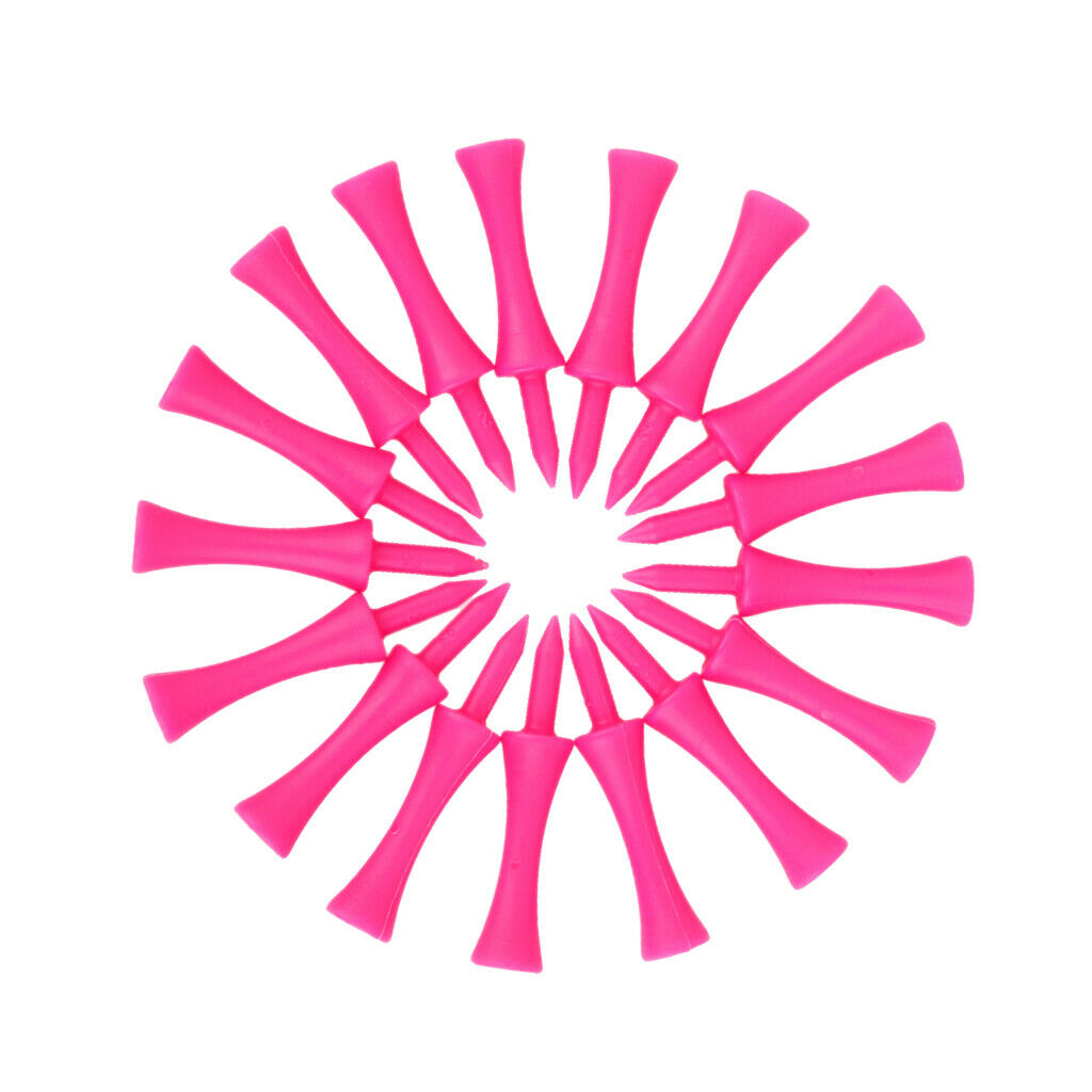 100Pcs Golf Tee Double-deck Hot Pink Tee SN006 60MM