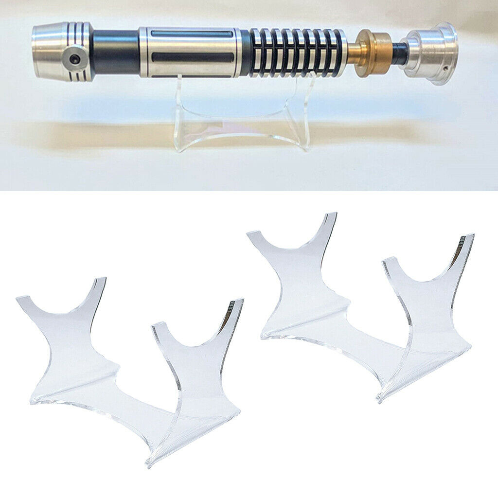 2Pc Clear Acrylic U-shape Horizontal Desk Display Stand for Lightsaber Rack