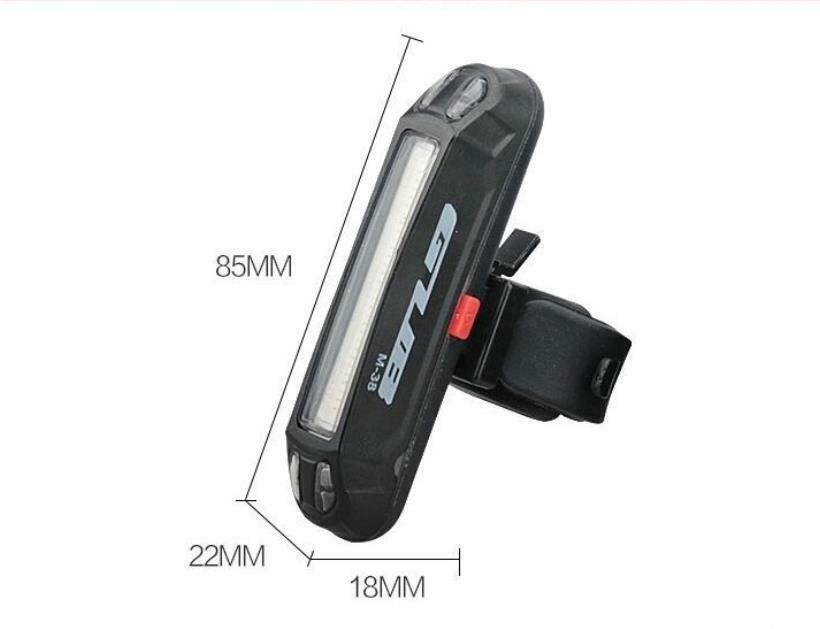Bike Tail Light USB Charging Bicycle COB Lamp Safety Warning Light Tricolor