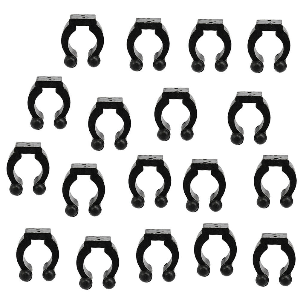 18pcs small black plastic pool snooker billiard cue clips for cue