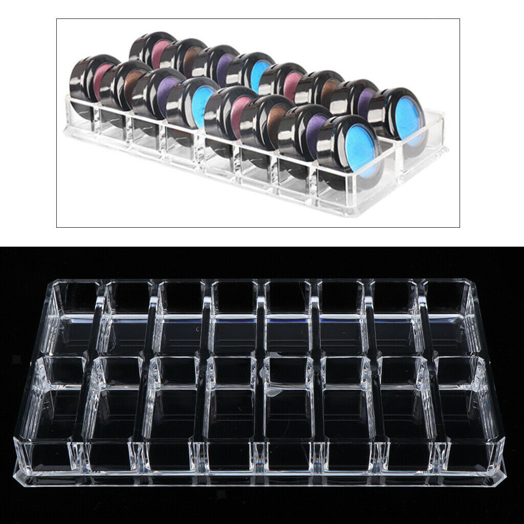 16 Slots Acrylic Blush Eyeshadow Lipstick Makeup Holder Containers Display