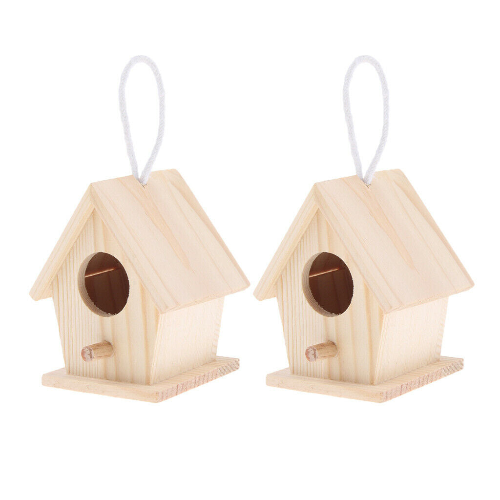 2x Bird Nest House Natural DIY Creative House Shaped Hanging Parrot
