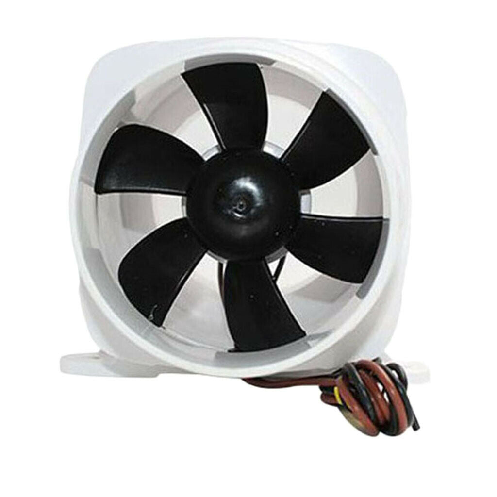Inline Electric Bilge Air Fan For Marine Boats 4 Inch 270 CFM 12V (white)