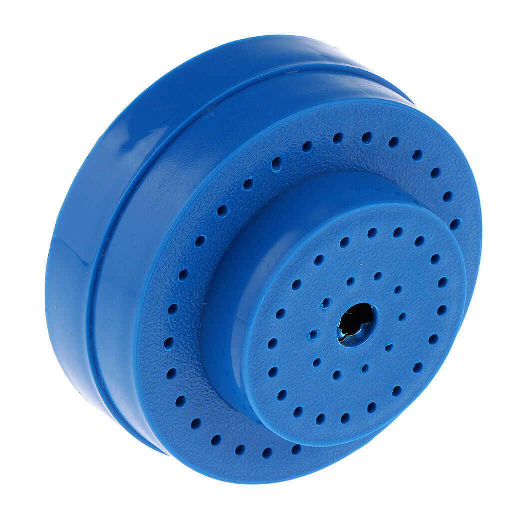 60 Holes Nail Drill Bits Holder Stand Display Storage Box with Cover Blue