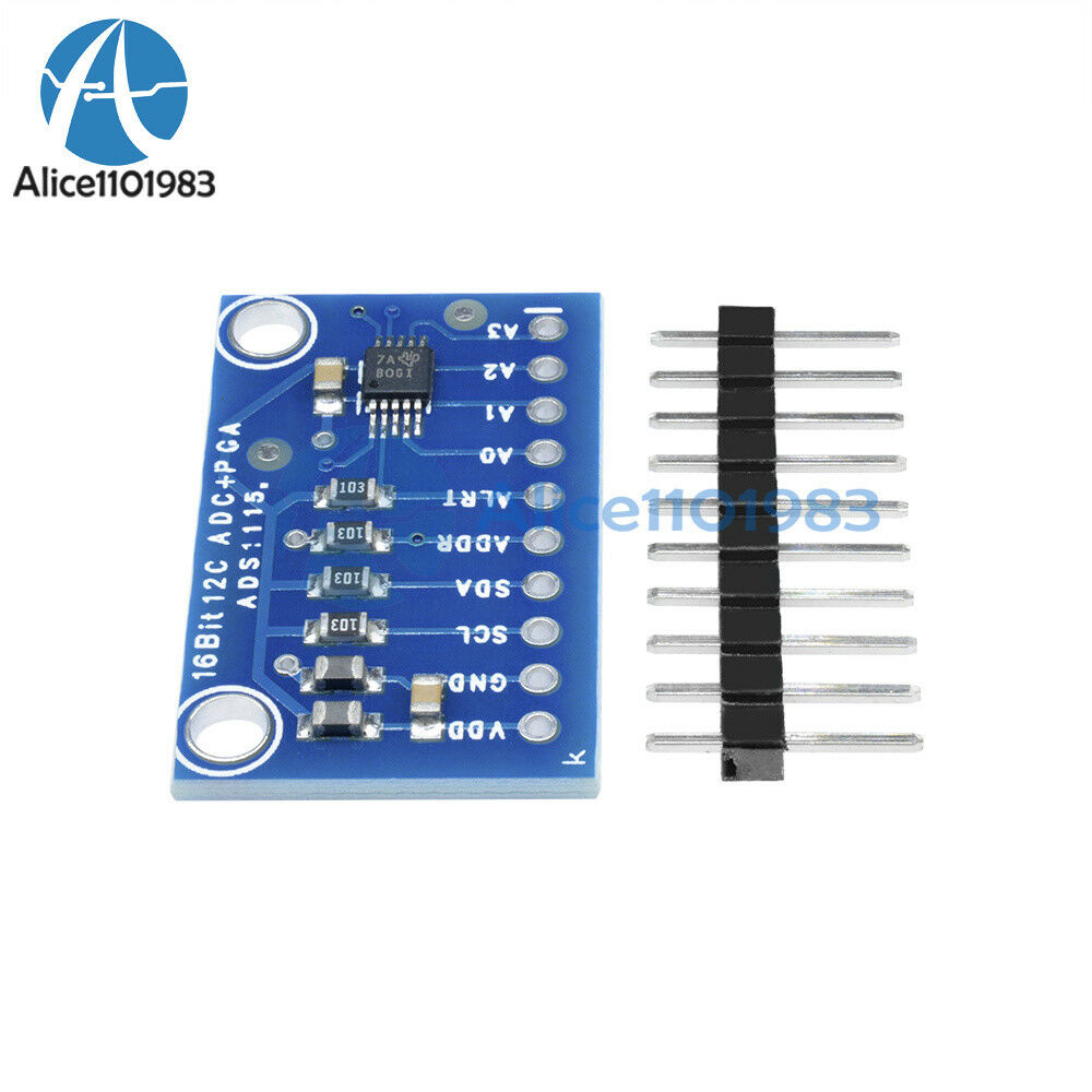 16 Bit I2C ADS1115 Module ADC 4 channel with Pro Gain Amplifier for Arduino RPi