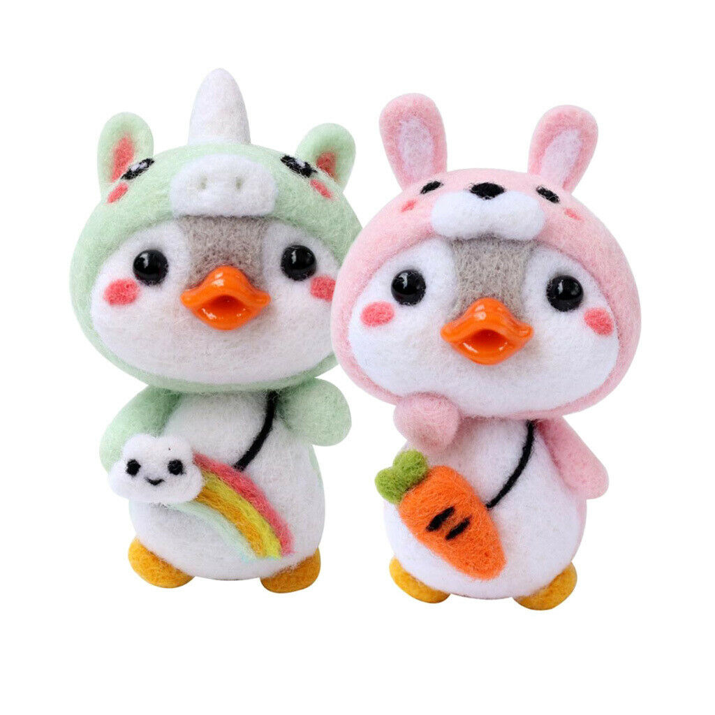 Penguin Wool  Felting Kit Penguin Felt Animals  Felting Kit