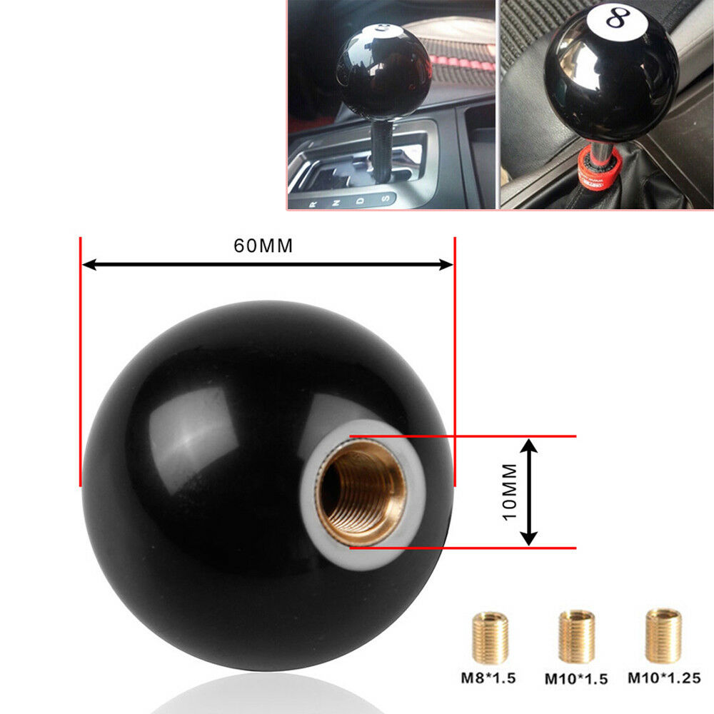 8 Billiard Ball Round Car Manual Gear Shift Knob Universal Shifter Lever Cover
