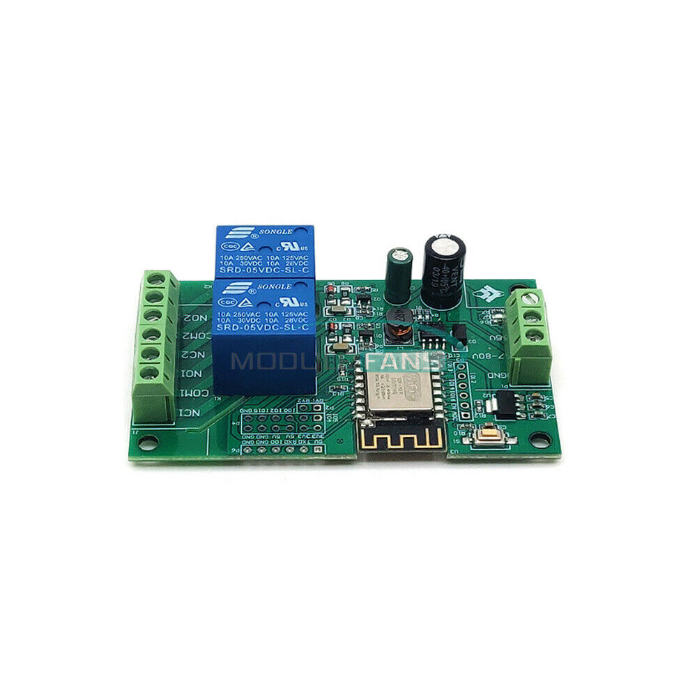 5V ESP8266 WIFI Dual Channel Relay Module ESP-12F Development Doard