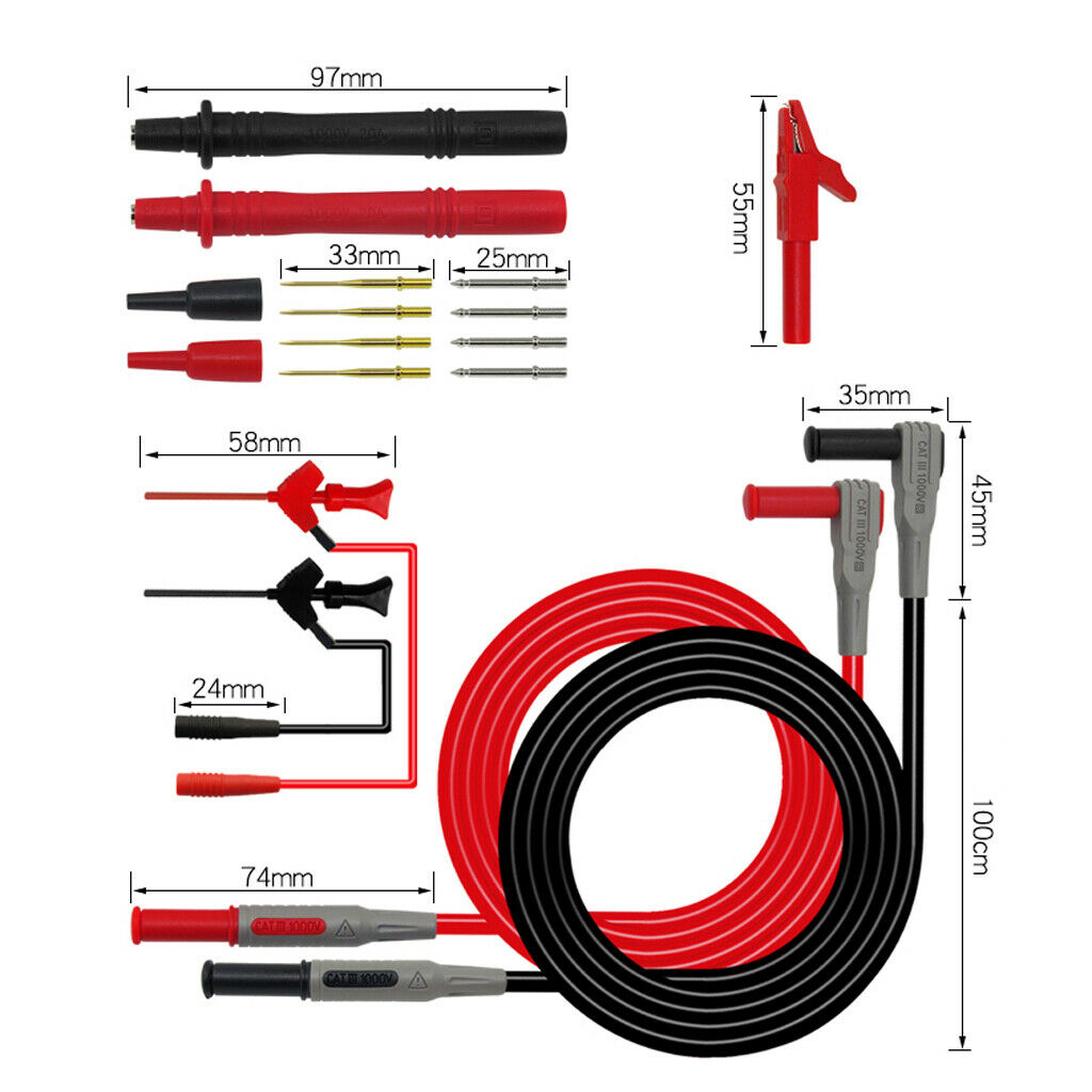 16pcs Digital Multimeter Probe Test