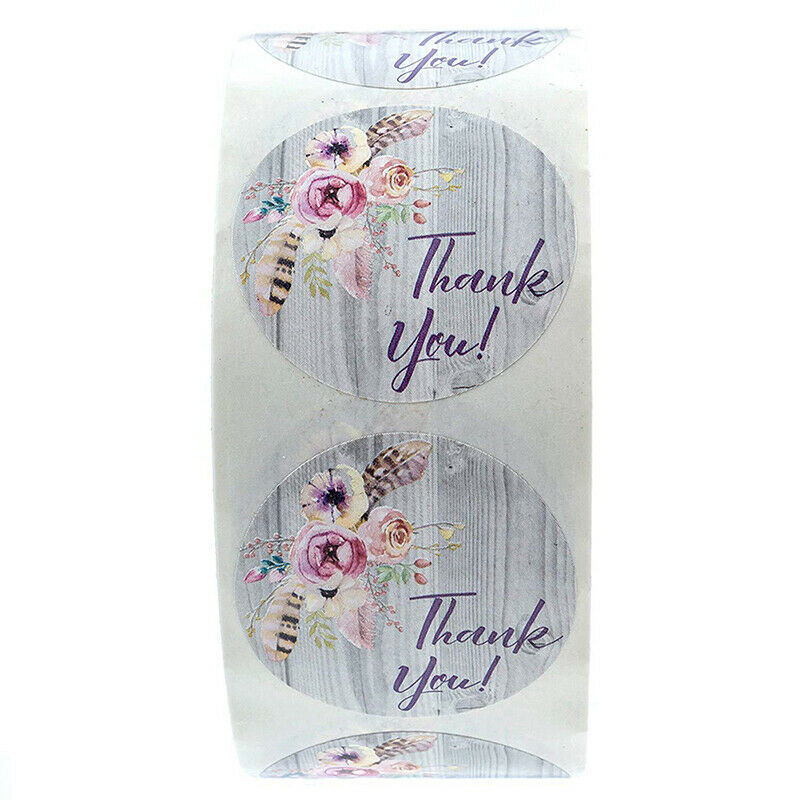 500pcs Floral Thank You Stickers Scrapbooking Seal Labels Deco Wedding St.l8