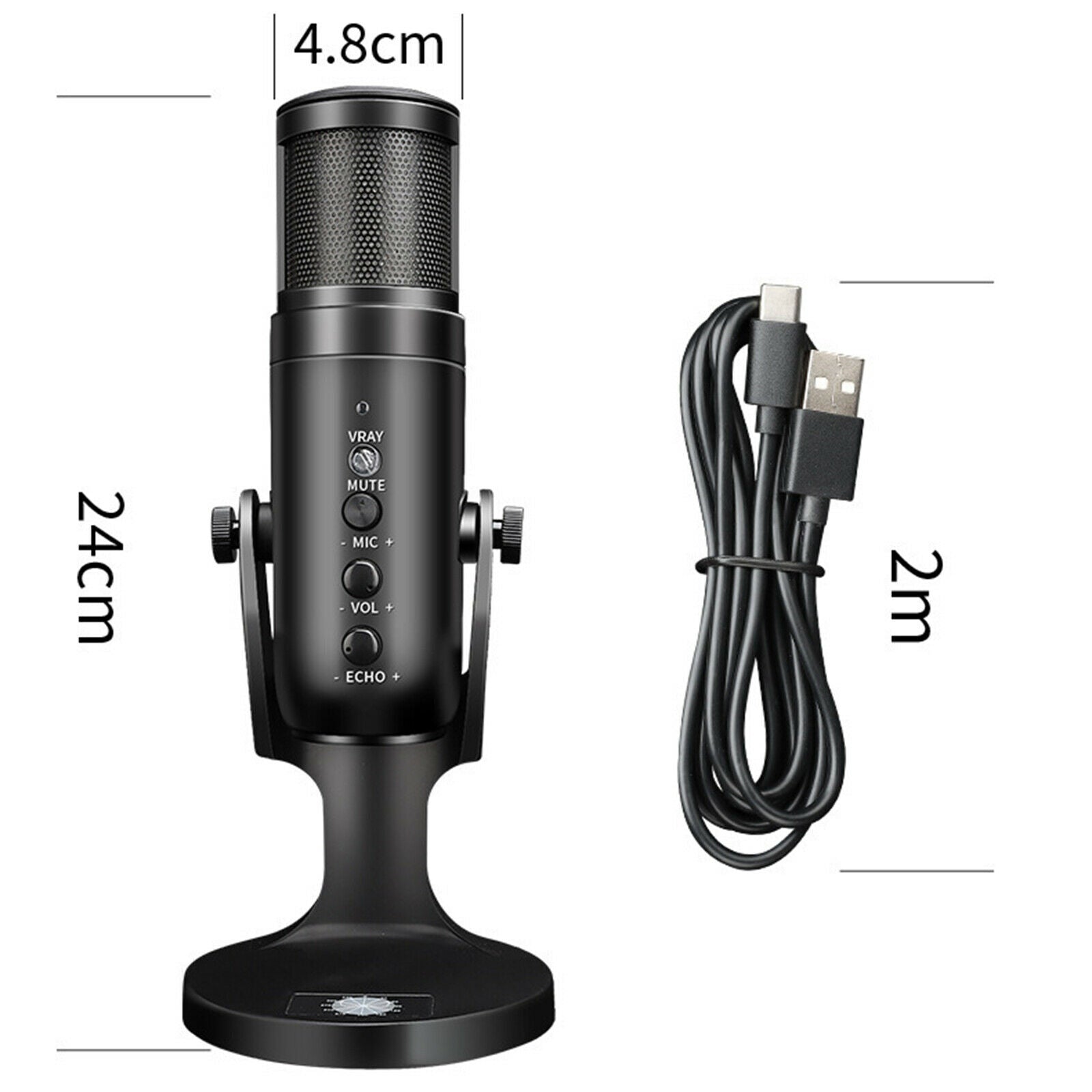 USB RGB Cardioid Computer Microphone for PC Laptop Gaming Gaming Microphone