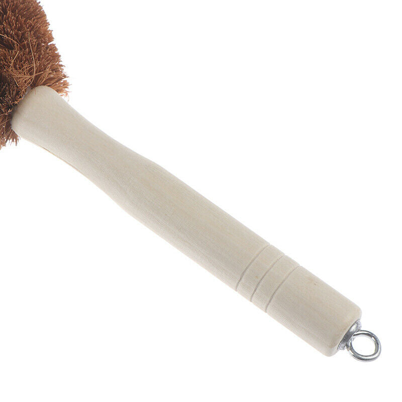 Coconut Brown Non-stick Oil Long Handle Pot Brush Flat Wash Cleaning Dish.l8