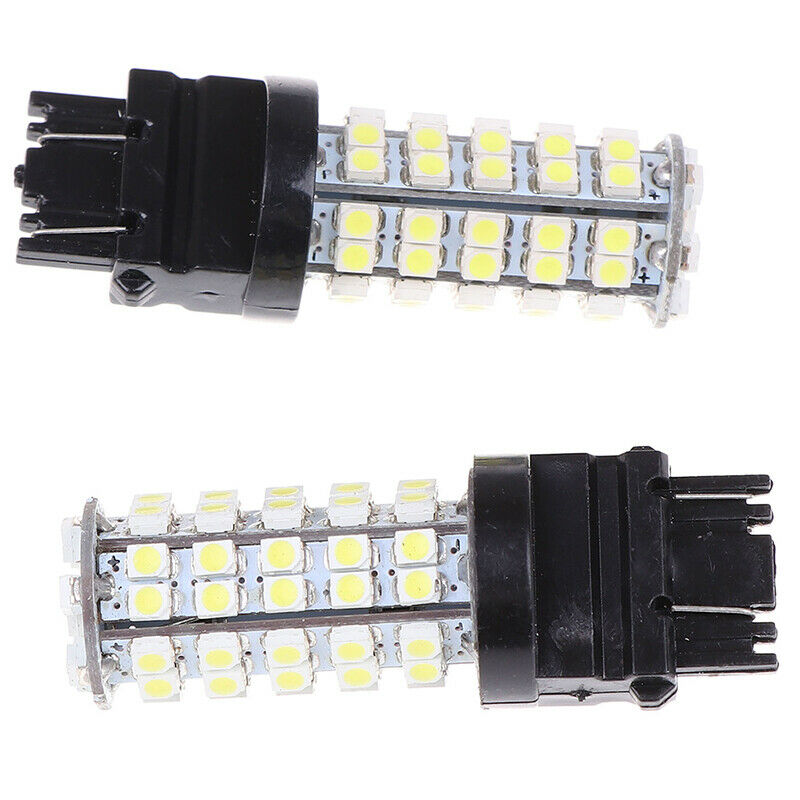 2Pcs White 3157 3156 Car Reverse Light Backup 68-SMD LED Bulb Lights 3057 3 SJ