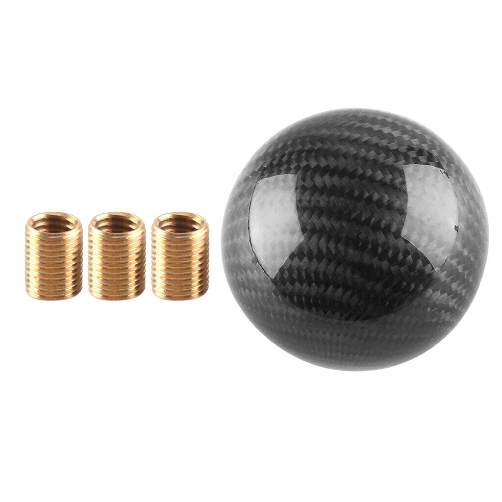 Universal Carbon Fiber Manual Gear Stick Shift Knob Black