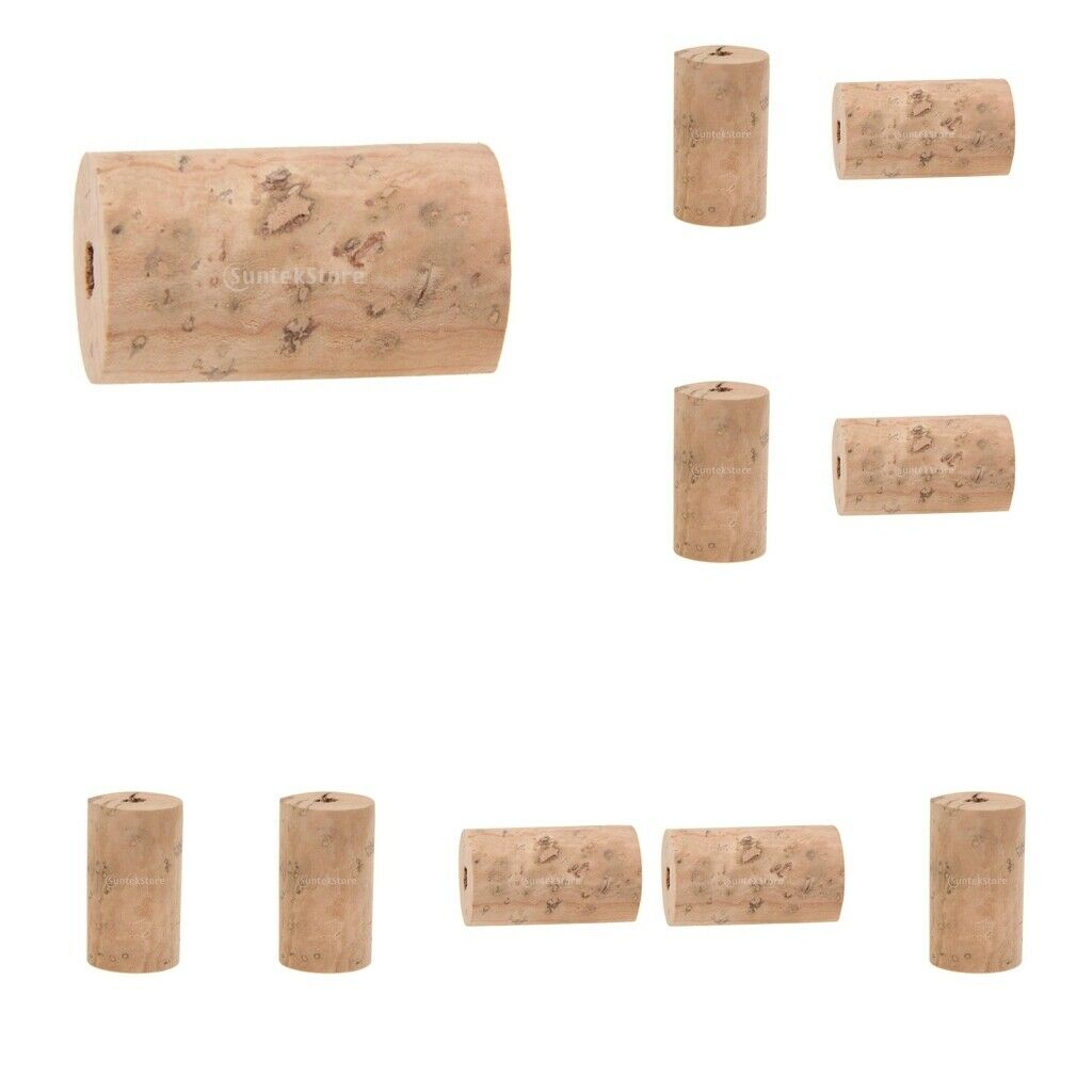 10pc Flute Head Joint Cork Wood Flute Woodwind Instrument Repair Parts