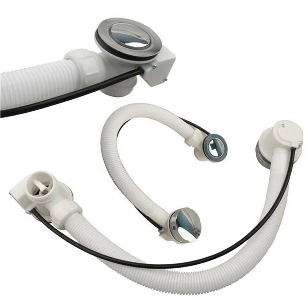Dedicated Pop Up Bath Waste With Overflow Bathroom Kit Round Chrome @