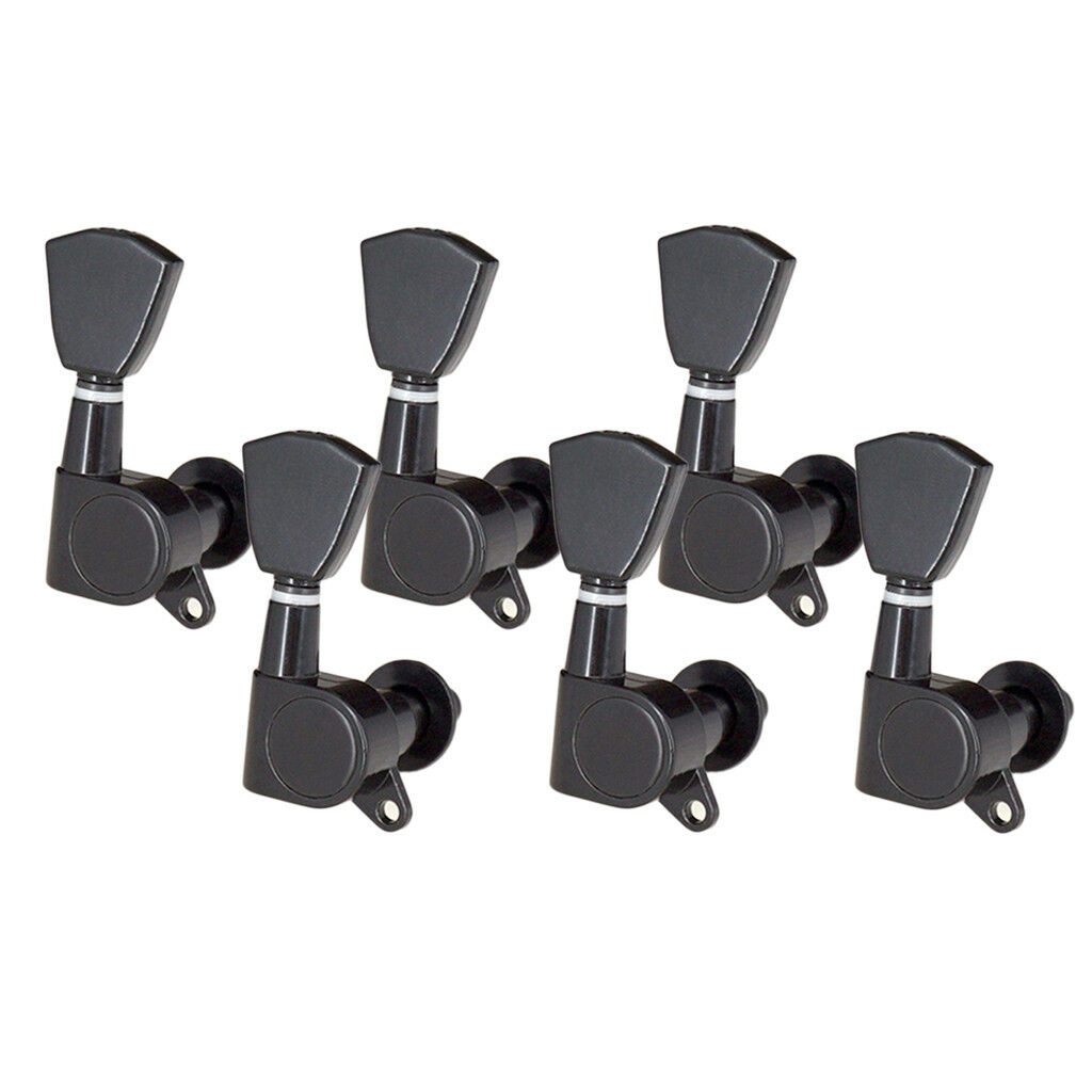Acoustic Electric Guitar String Tuning Pegs Machine Heads Tuners 6R Black