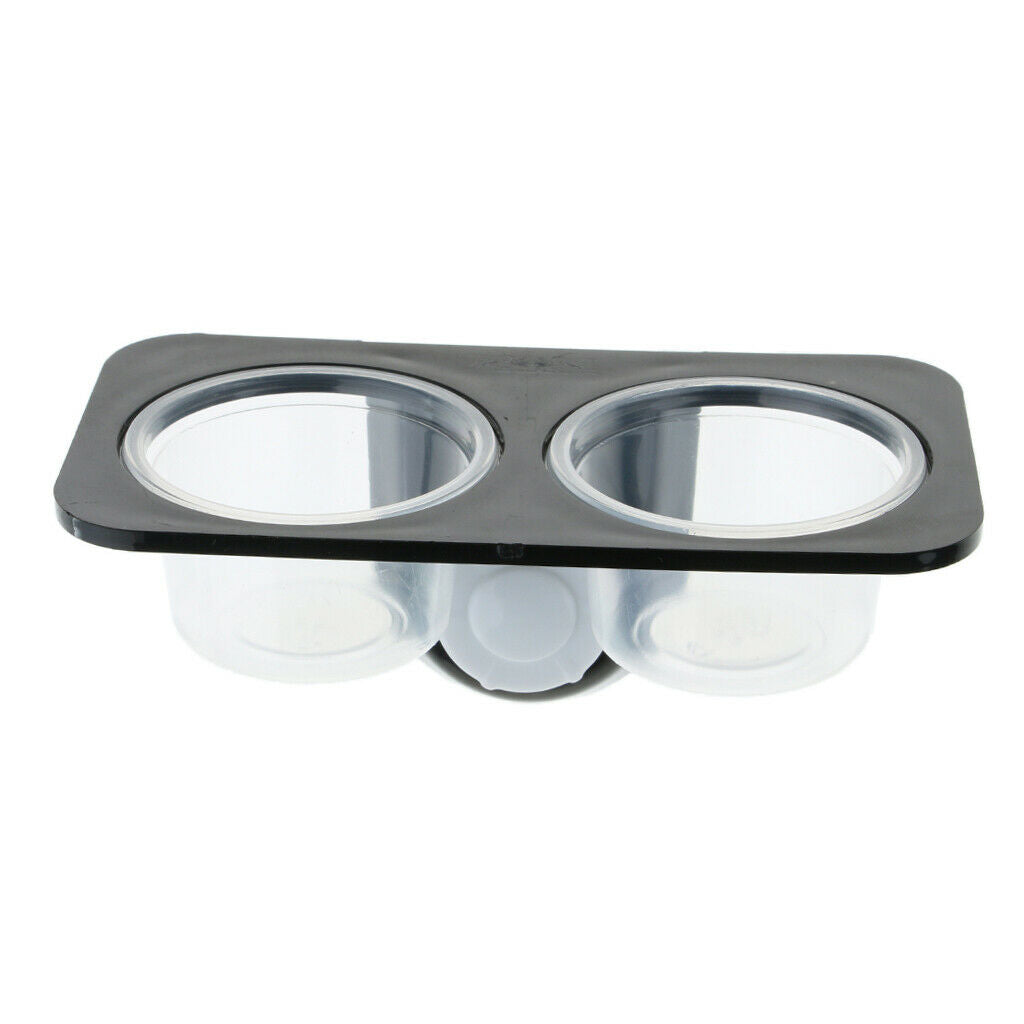 3 Pieces Dual Single Reptile Feeding Bowl with Suction Cup for Worm Spider