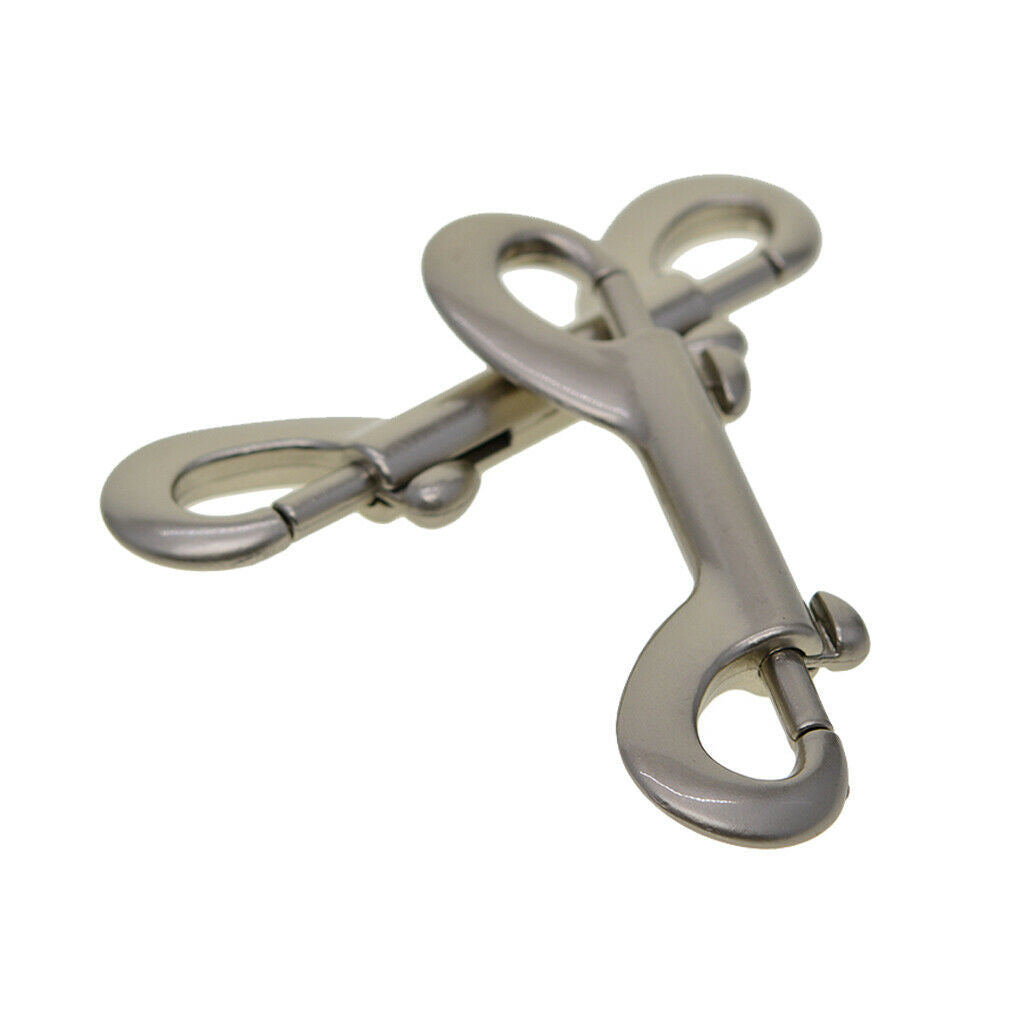2pcs Double End Gate Snap Hook Key Holder Alloy Clip Keychain