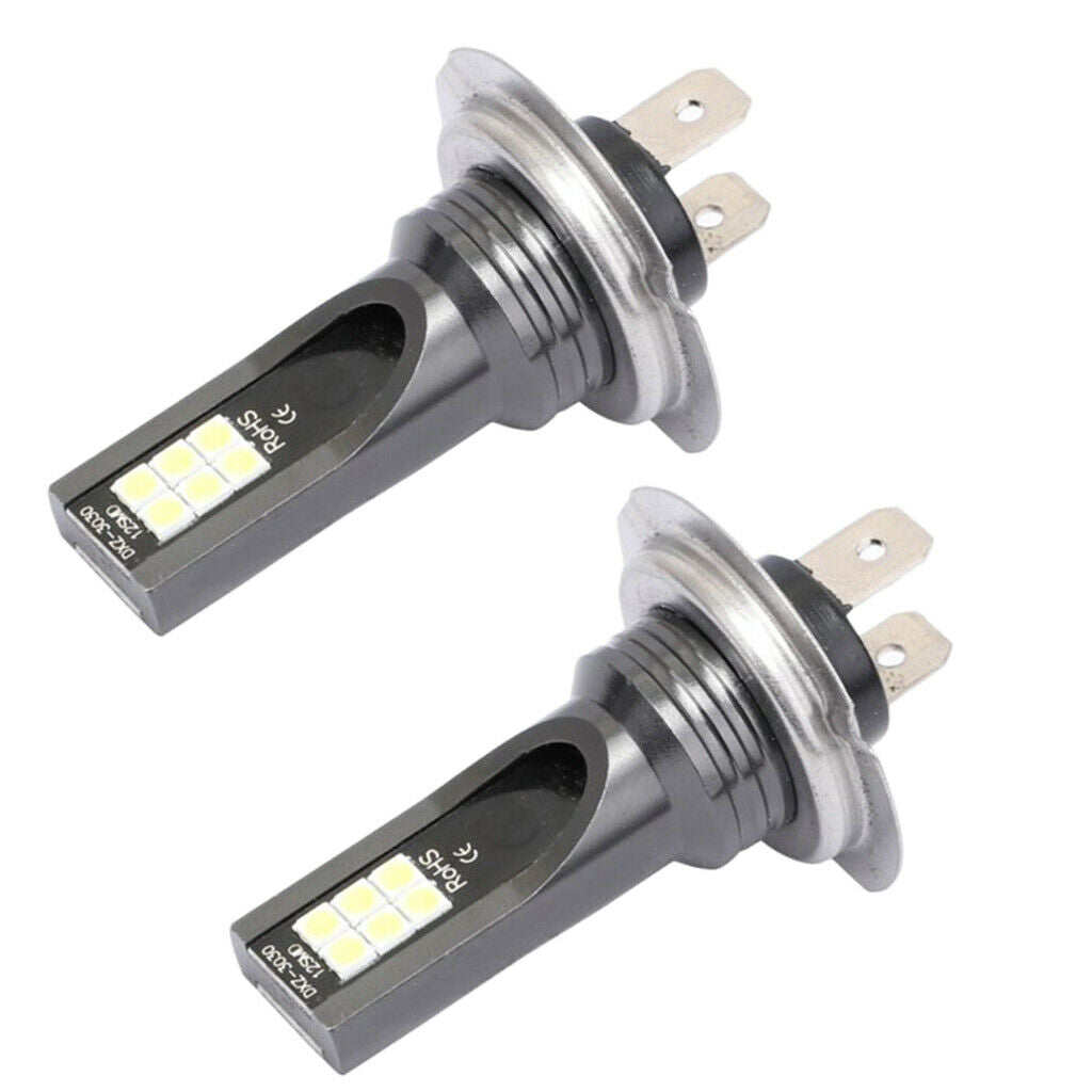 Auto Car 12 LED Fog Headlight Bulbs Conversion Kit Hi/Lo Beam Lamps H7 3030