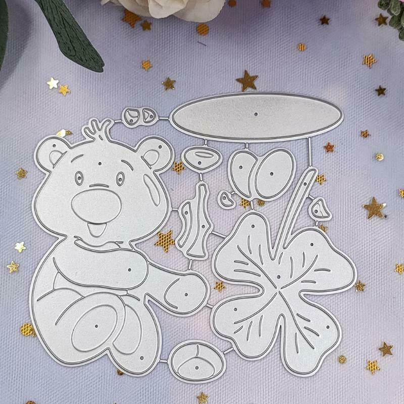 Bear Metal Cutting Dies Stencil Scrapbooking DIY Album Stamp Paper Card Mold Emb