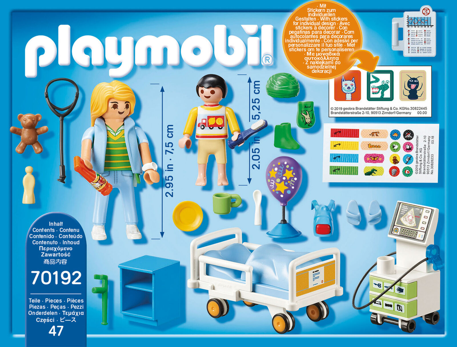70192 Playmobil City Life Children's Hospital Room Set inc 47pc & Figures Age 4+