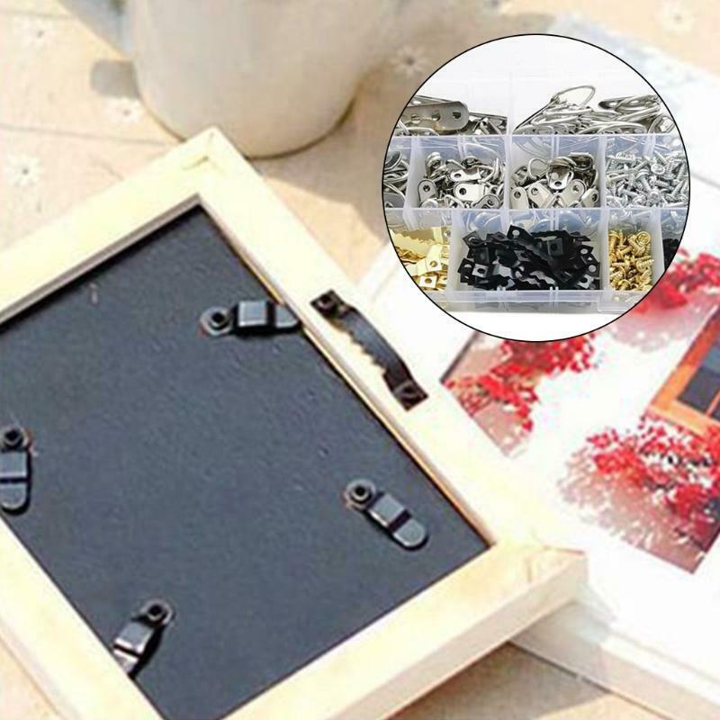 415Pcs Picture Hangers Assortment Kit with Screws Photo Hanging Hardware D-Ring
